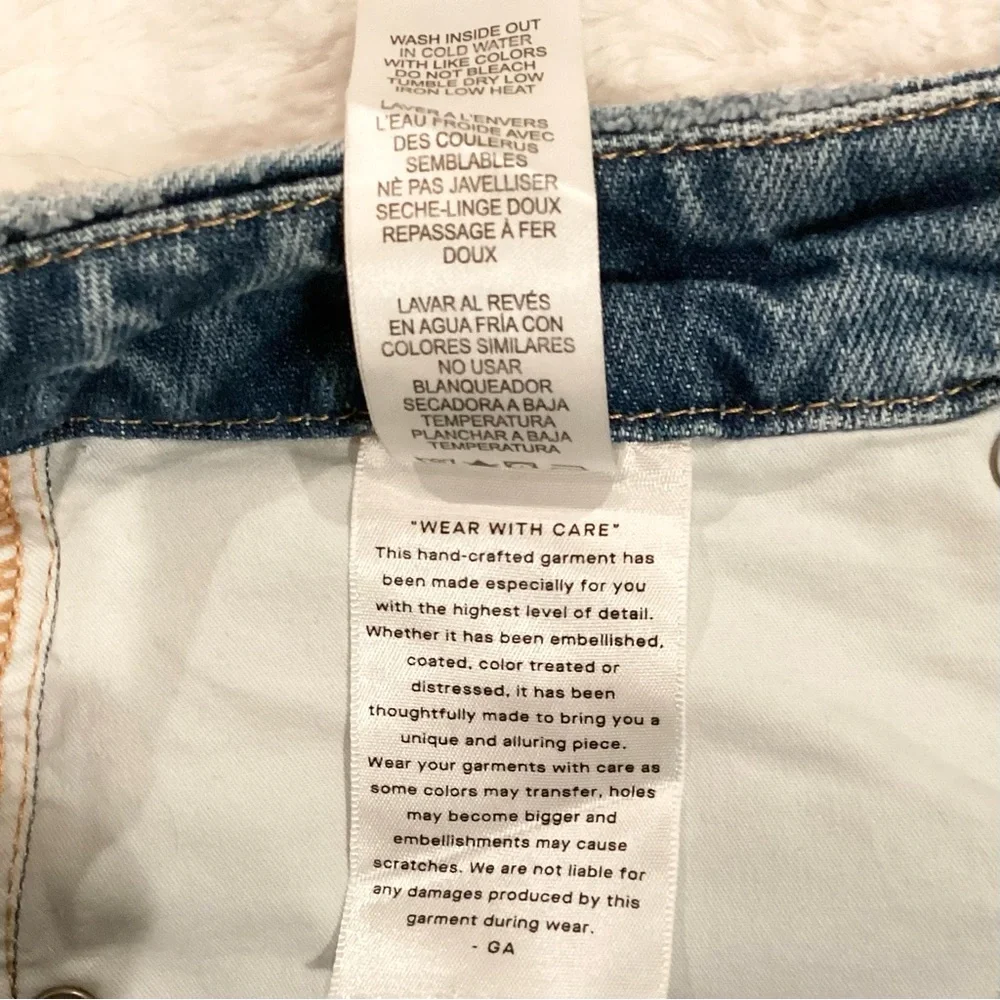 Good American 4 (27W) Denim Women’s Shorts High Rise Long Bermuda GNICO235T